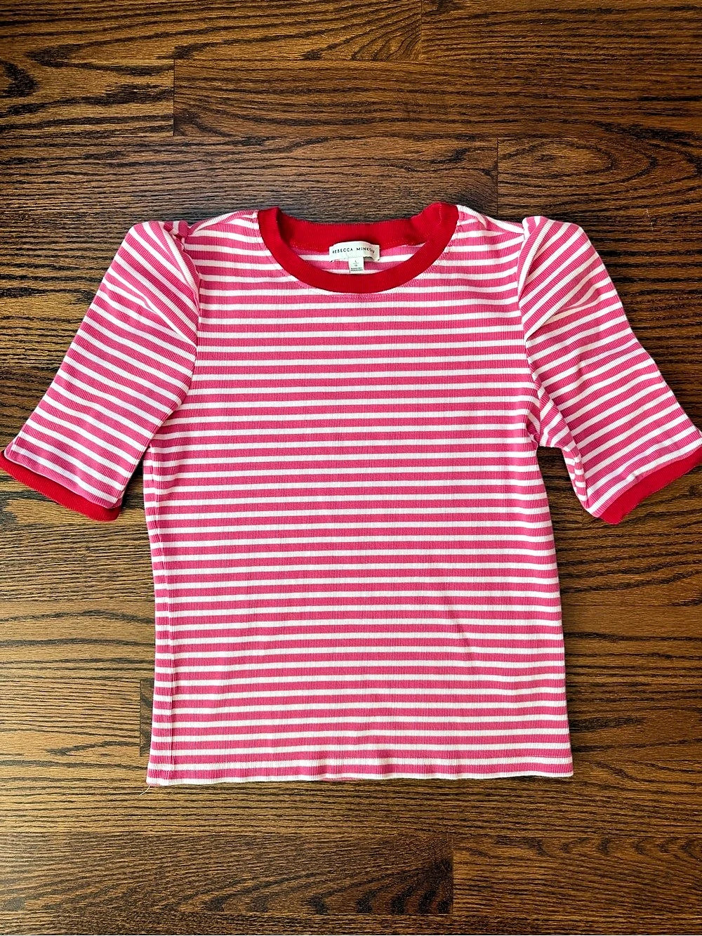 Rebecca Minkoff Puff Sleeve Striped Tee